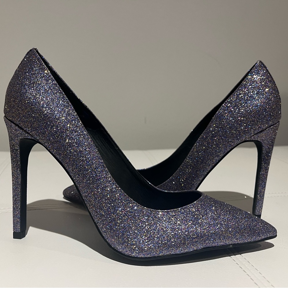 Brand new Jeffrey Campbell purple sparkling pumps. Size 8.5